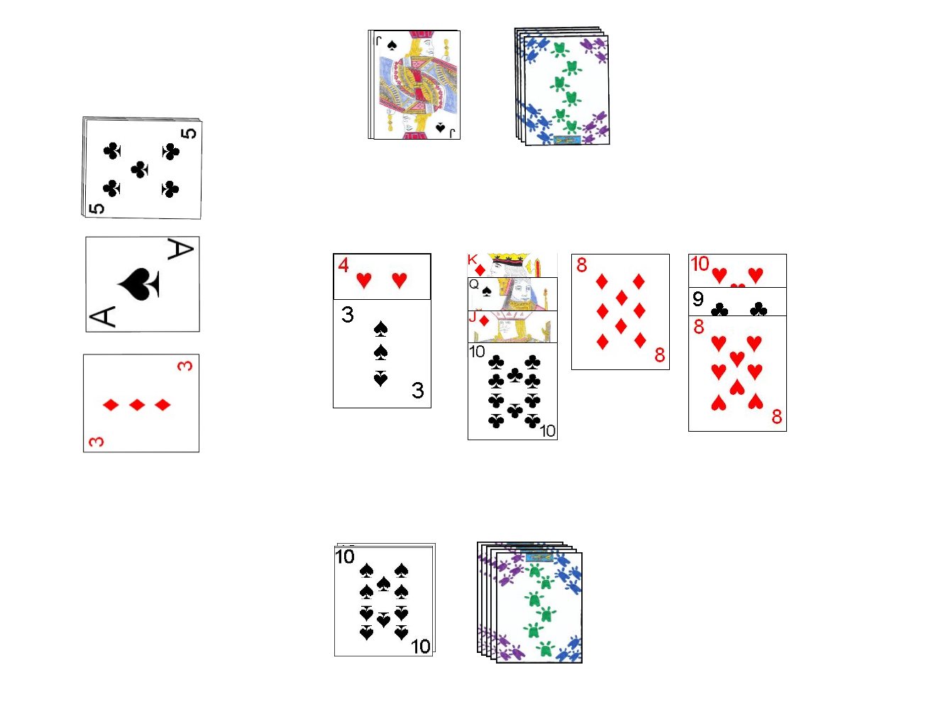 Double Solitaire, hand in progress