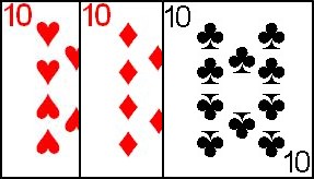 Set of 10's in Gin Rummy