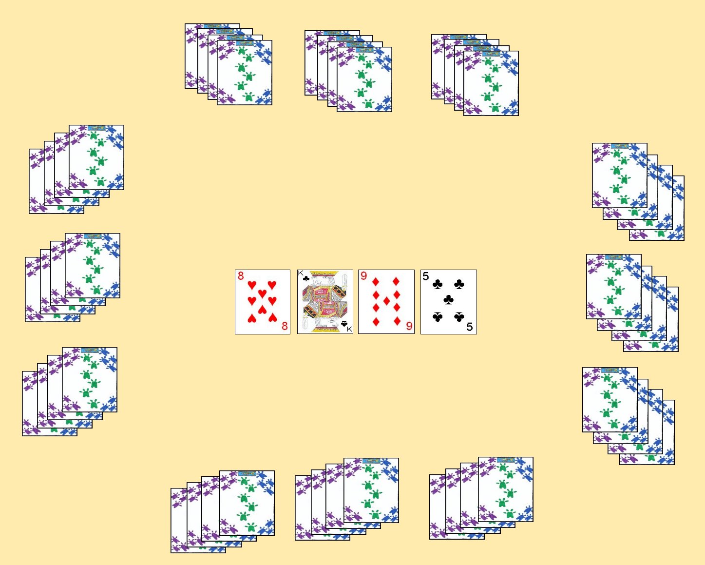 Four Player Layout for the card game Lemon