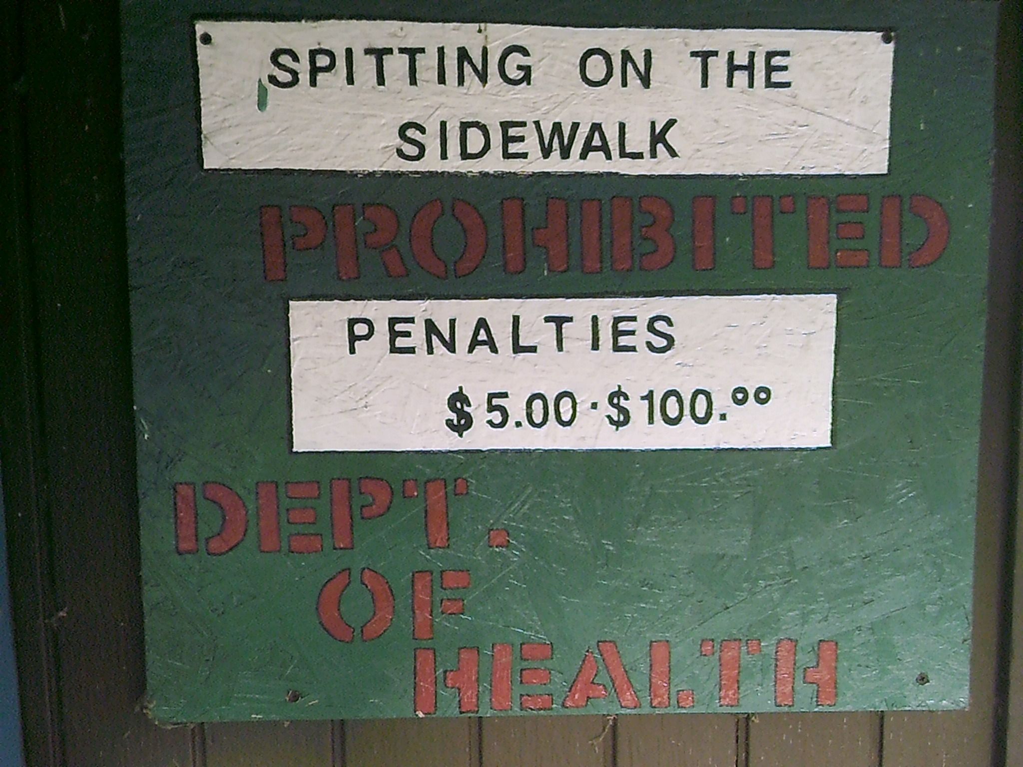 No Spitting on the Sidewalk