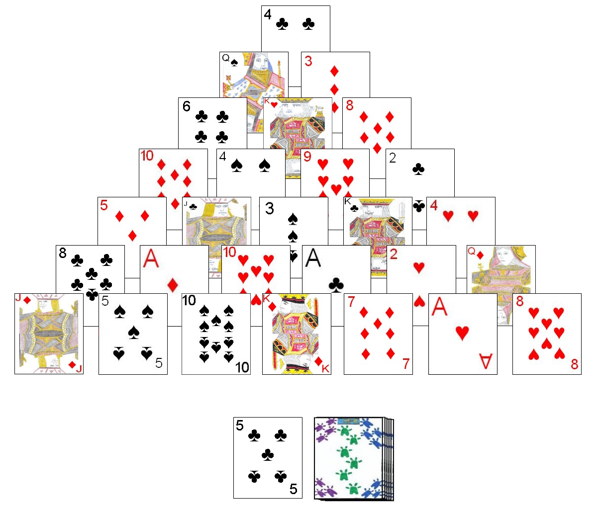 Pyramid Solitaire Card Game Rules