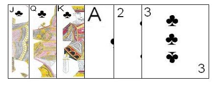 Example of a round the corner sequence of cards.