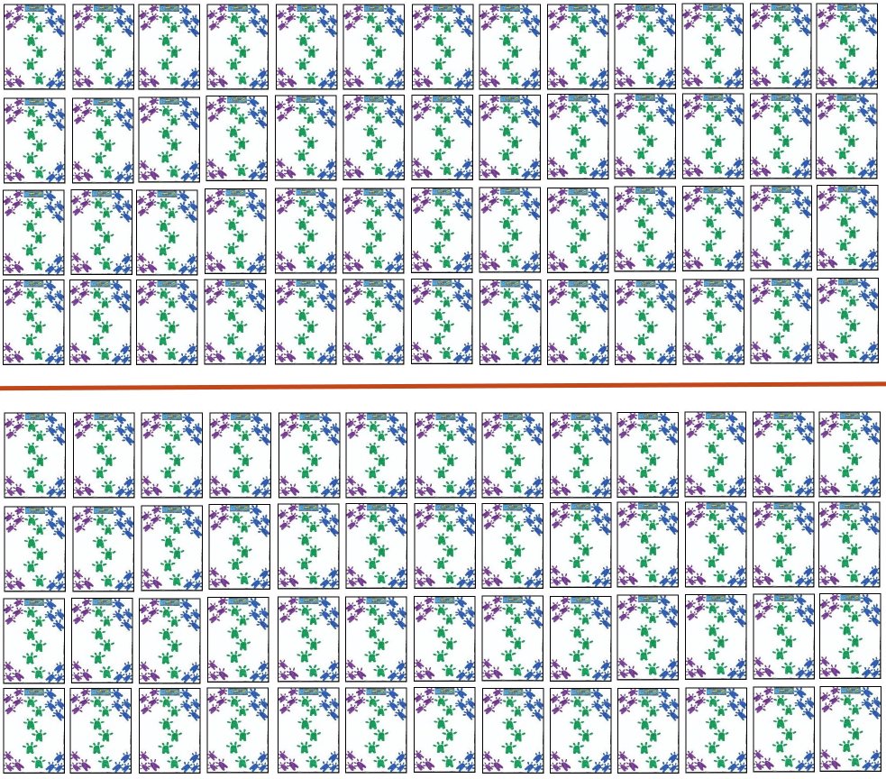 Layout for playing Memory - Duel