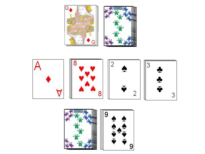 Double Solitaire, hand in progress