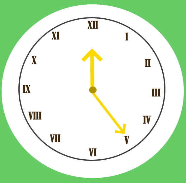 Example analog clock face