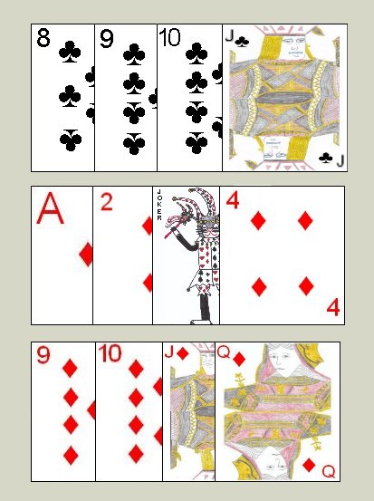 Example of Contract Rummy Seventh meld