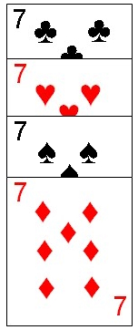 Capturing all four sevens earns 2 points