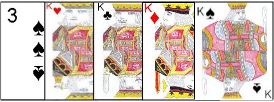 Four of a Kind in a five card combination Four of a Kind in a five card combination