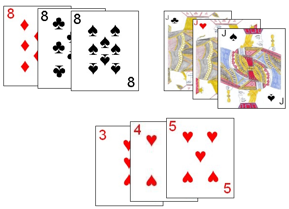 Example initial meld on hand five