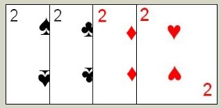 Twos are often used as a wild card in some variations of Contract Rummy