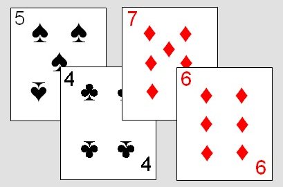 Sequence in the Cribbage variant Noddy