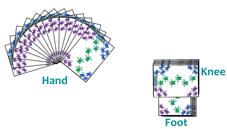 Initial hand setup in Hand, Knee, and Foot Initial hand setup in Hand, Knee, and Foot
