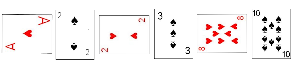 Example of legal melds in Czech Rummy