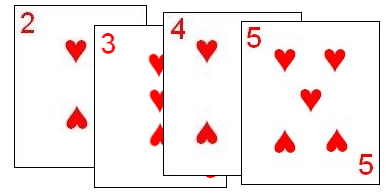 The first meld by a player must consist of four cards The first meld by a player must consist of four cards