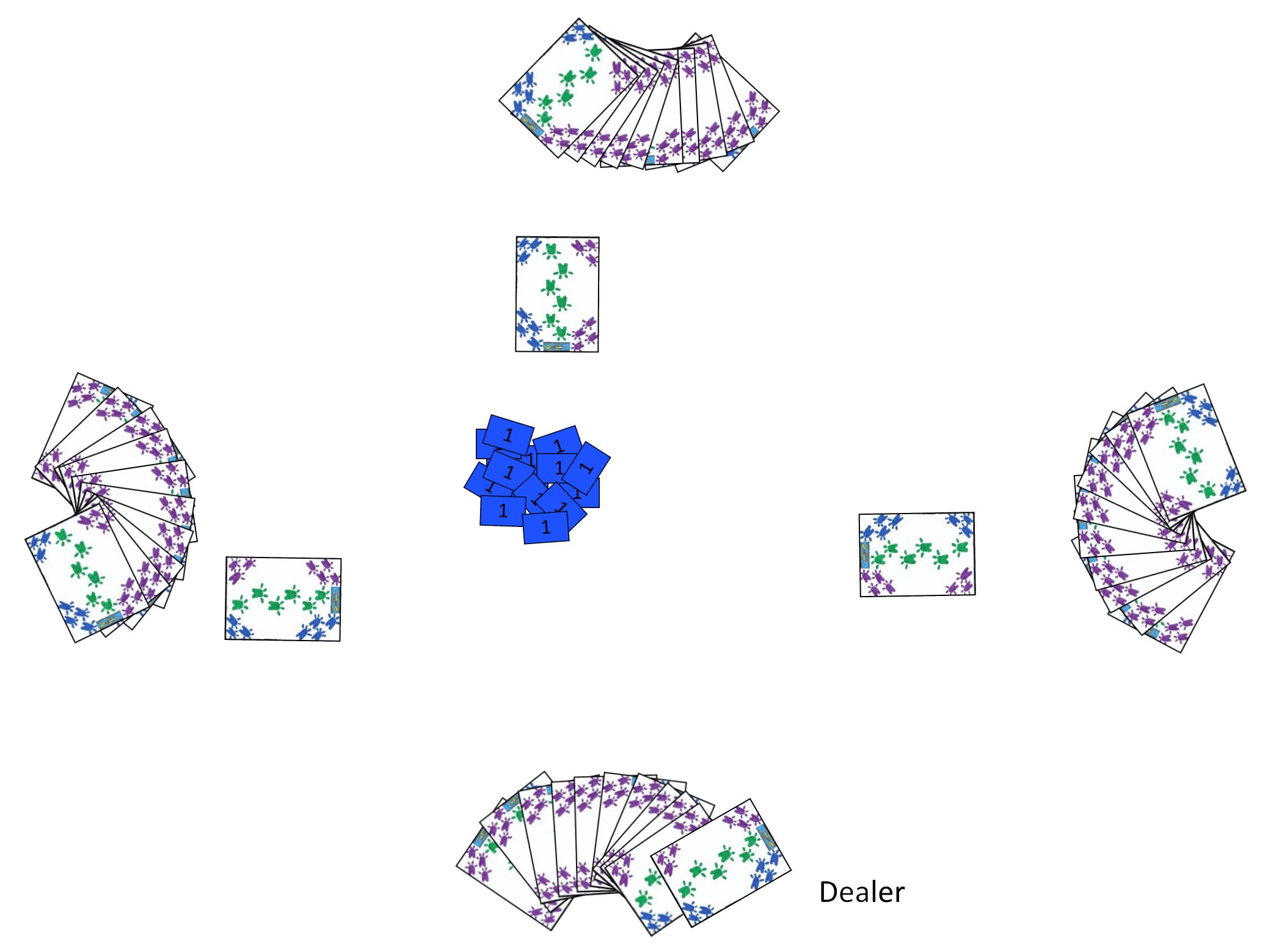 Starting layout for playing Reversis