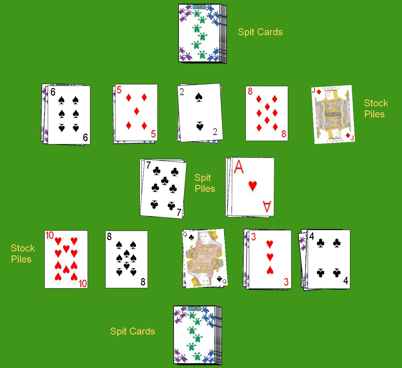 play spit card game online